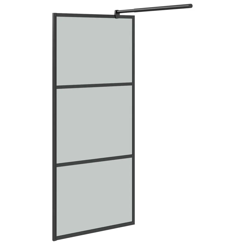 Paroi de douche 80x195 cm Verre ESG ténébreux Noir