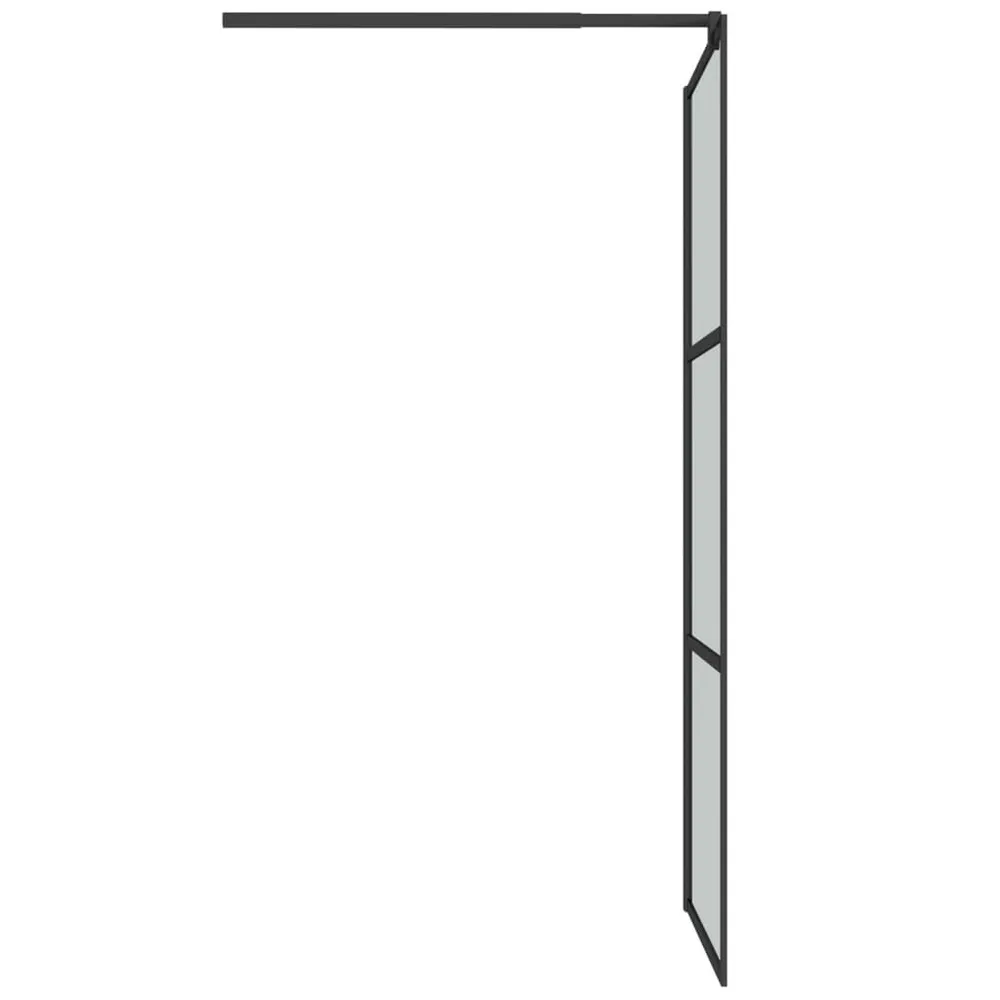 Paroi de douche 80x195 cm Verre ESG ténébreux Noir