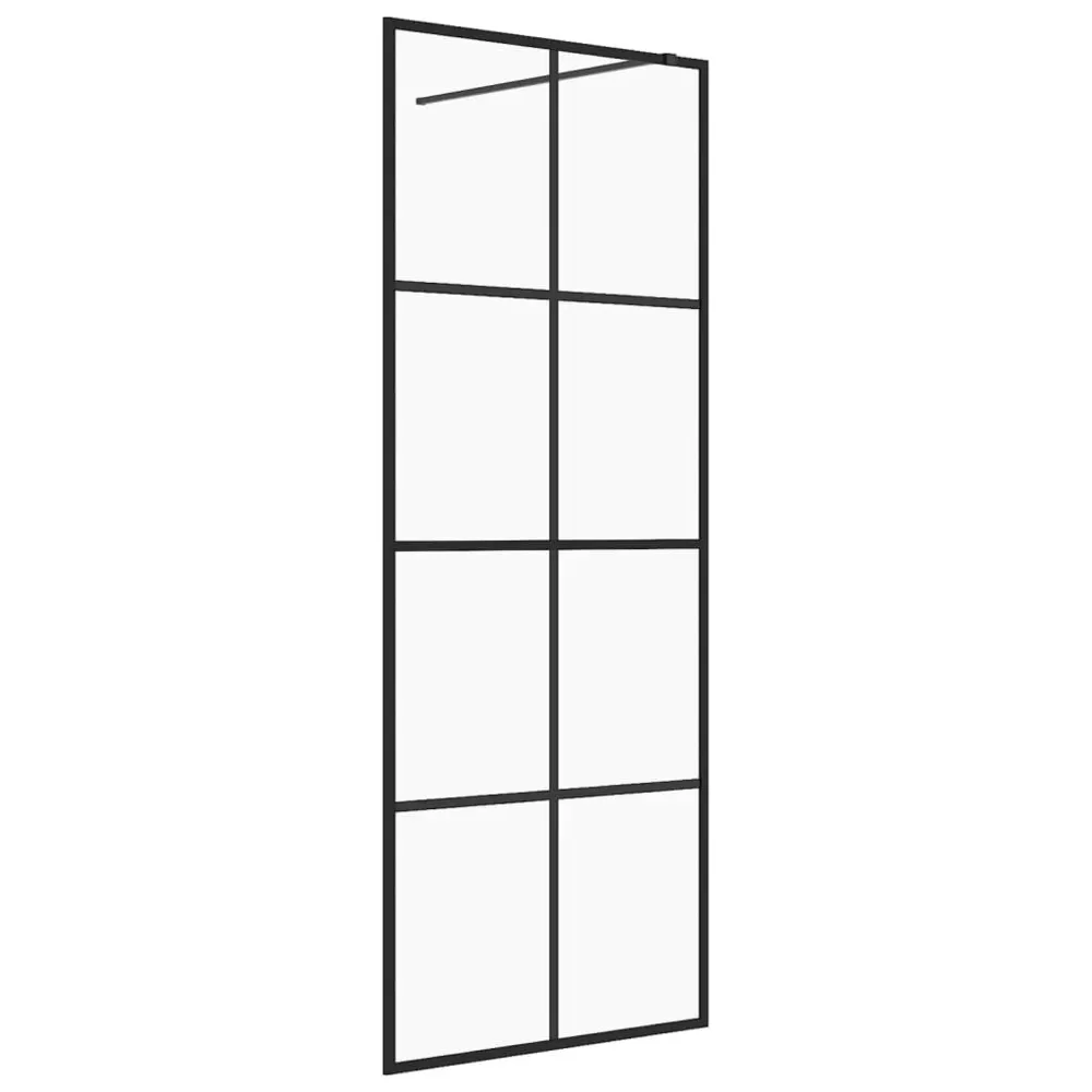 Paroi de douche avec verre ESG voir à travers 80x195 cm Noir