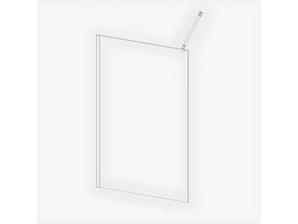 Paroi de douche fixe JEUNE avec profil ROSE DORÉ 120 cm