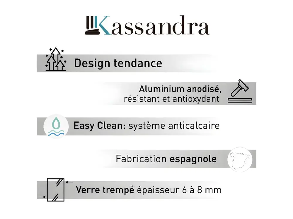 Paroi de douche fixe + porte coulissante DELTA or brossé 121-122 cm