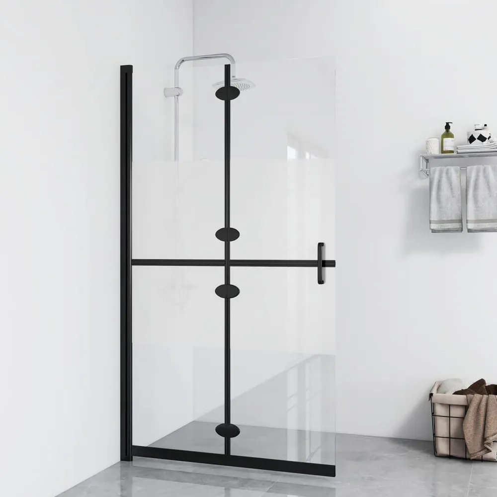 Paroi de douche pliable Verre ESG demi-dépoli 100x190 cm