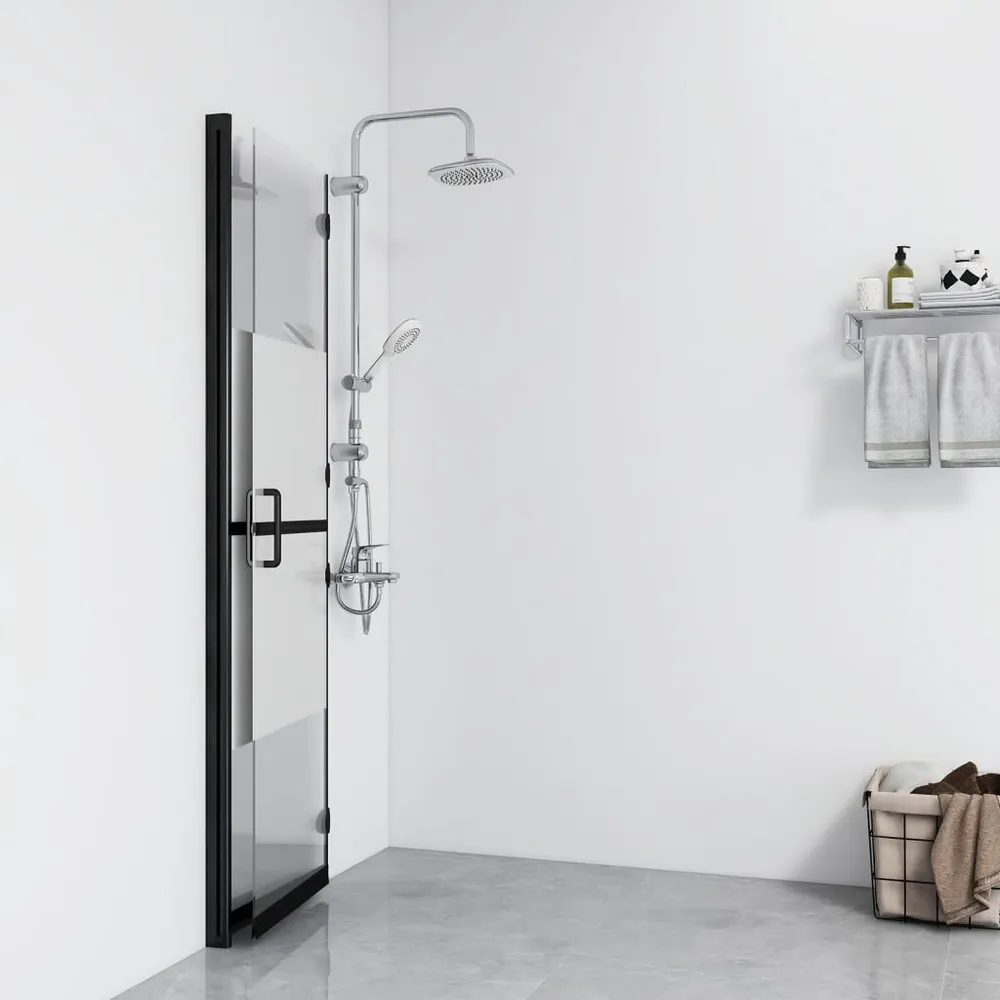 Paroi de douche pliable Verre ESG demi-dépoli 100x190 cm