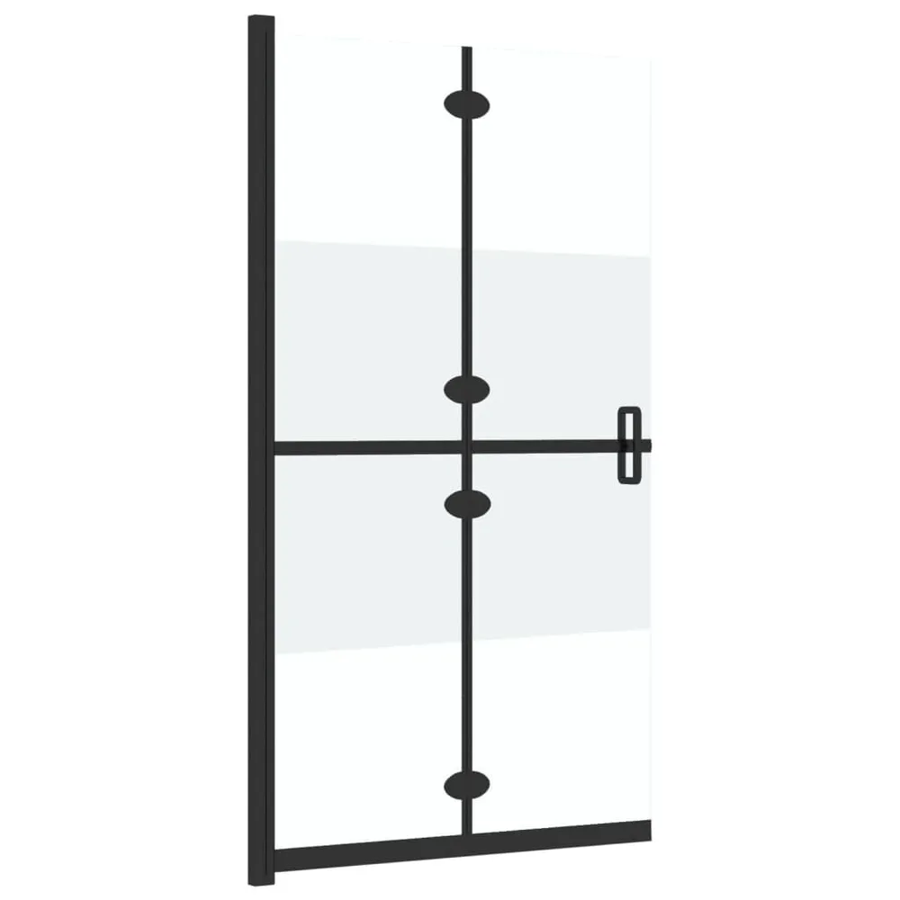 Paroi de douche pliable Verre ESG demi-dépoli 100x190 cm