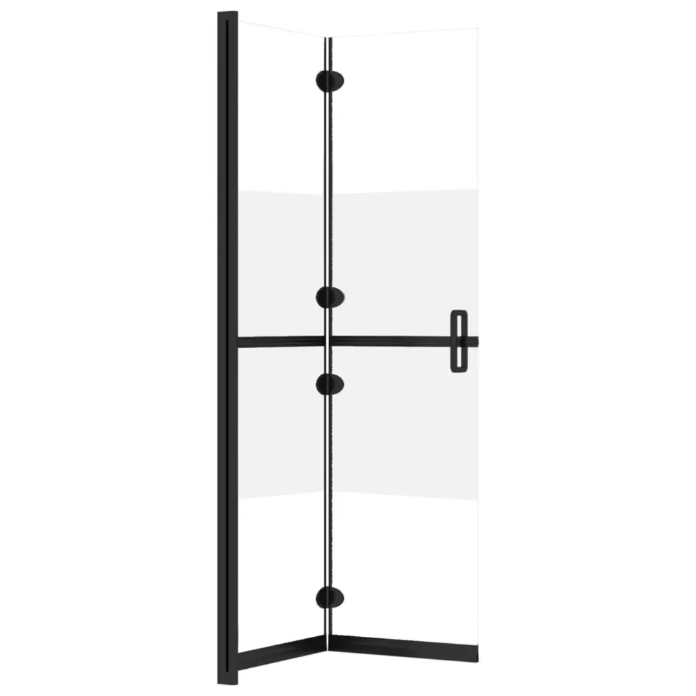 Paroi de douche pliable Verre ESG demi-dépoli 100x190 cm