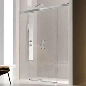Paroi de douche 2 verres fixes + 2 portes coulissantes GLASÉ 170 cm