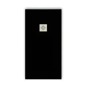 Receveur de douche 90 x 140 cm extra plat INTÈGRE en résine surface ardoisée noir
