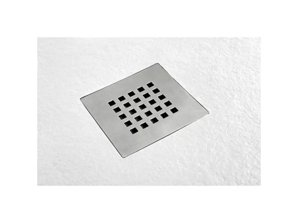 Receveur de Douche 80X90 cm Ligne Vulcano Extra Fin Couleur Gris Manifeste Ral 7035 en Résine Synthétique et Poussière de...