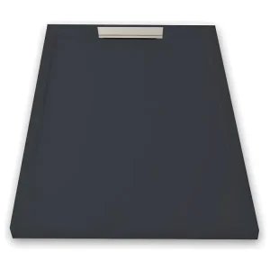 Receveur de douche 90x110cm extra plat LUX en résine surface ardoisée anthracite