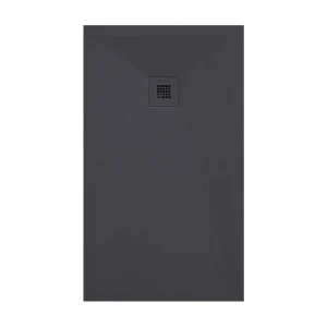 Receveur de douche anthracite finition ardoise Stone Plus, grille de couleur - 170 x 100 cm