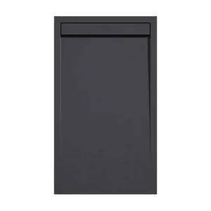 Receveur de douche Anthracite, finition Ardoise Stone ÉVOLUÉ, grille de couleur - 120 x 90 cm