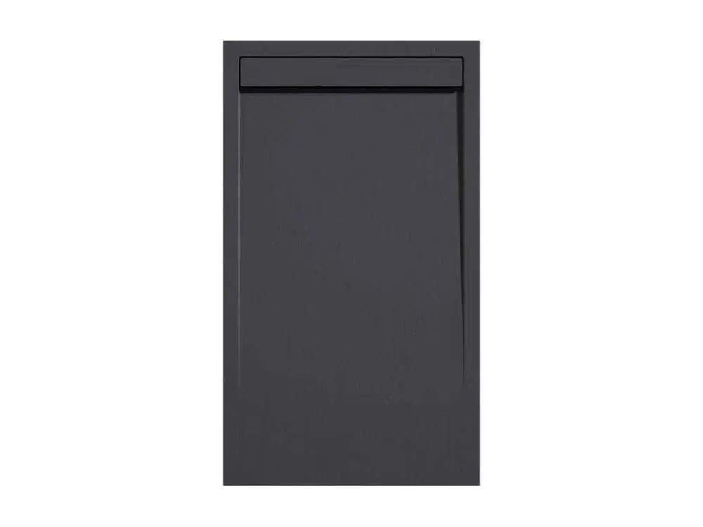 Receveur de douche Anthracite, finition Ardoise Stone ÉVOLUÉ, grille de couleur - 120 x 90 cm