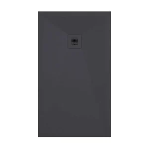 Receveur de douche anthracite finition ardoise Stone Plus, grille de couleur - 140 x 90 cm