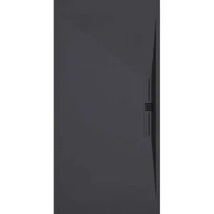Receveur de douche Anthracite, finition Ardoise Stone SIDE, grille de couleur - 120 x 90 cm