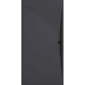 Receveur de douche Anthracite, finition Lisse Stone SIDE, grille de couleur - 90 x 70 cm