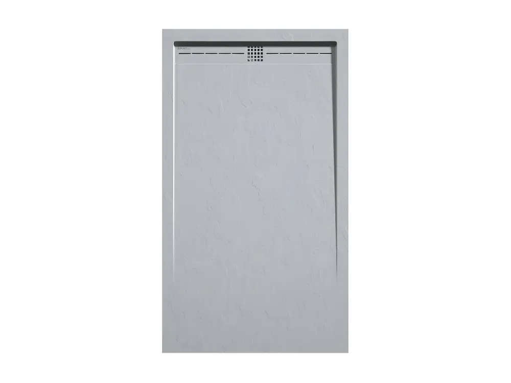 Receveur de douche Gris 7035, finition Ardoise Stone CACH, grille de couleur - 100 x 90 cm
