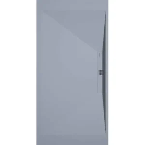Receveur de douche Gris, finition Lisse Stone SIDE, grille de couleur - 120 x 90 cm