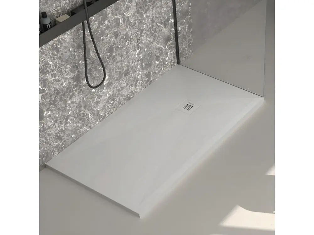 Receveur de douche gris manifeste finition ardoise Stone Plus, grille de couleur - 200 x 90 cm