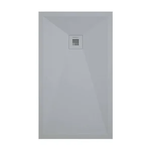 Receveur de douche gris manifeste lisse Stone Plus, grille de couleur - 150 x 90 cm