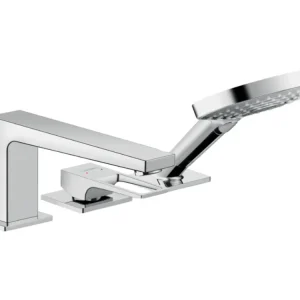 Robinet mitigeur bain douche 3 trous poignée étrier HANSGROHE Metropol avec Secuflex chromé