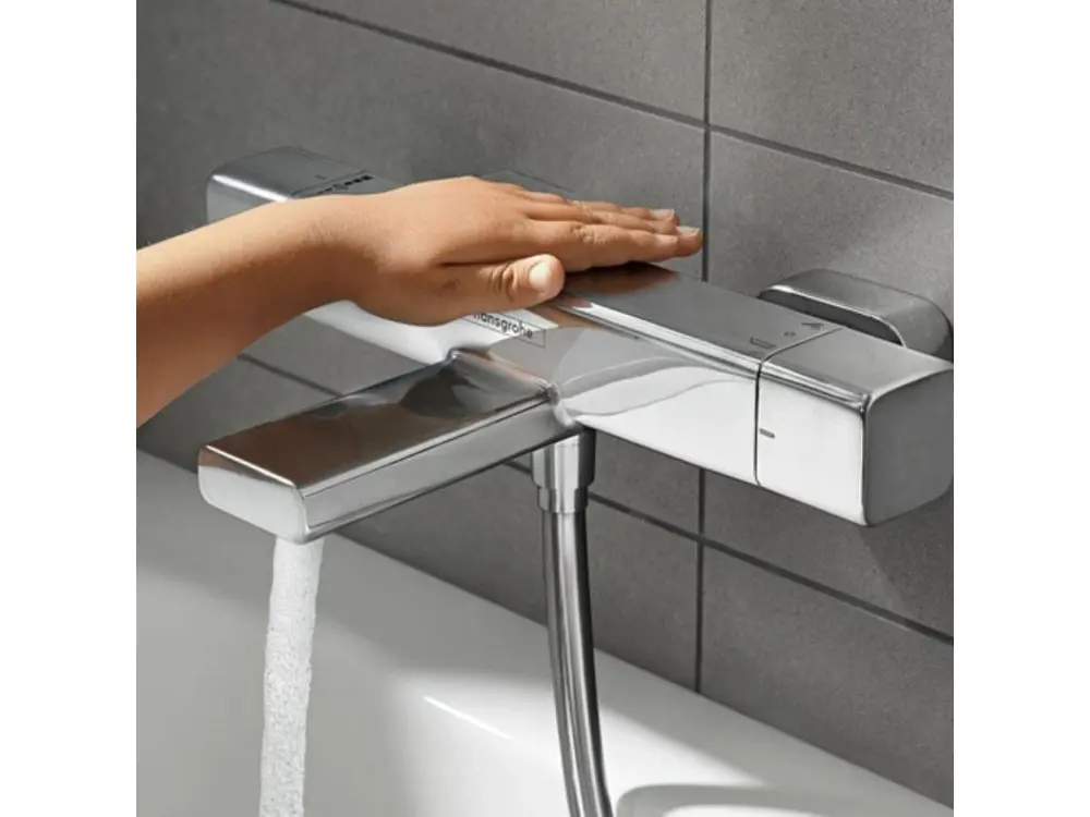 Robinet thermostatique Mitigeur bain douche thermostatique HANSGROHE Ecostat E chromé