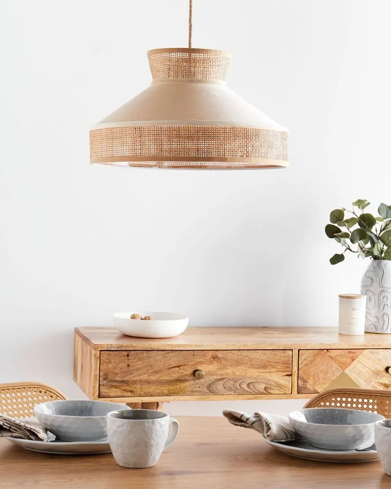Hanglamp beige/naturel BATALI pour lampe de bureau