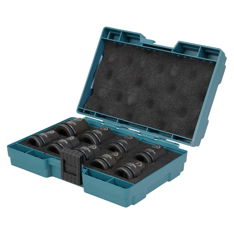 Coffret de 9 douilles carrée 1/2" IMPACT NOIR JAIS Makita E-16570 de 8 à 21mm