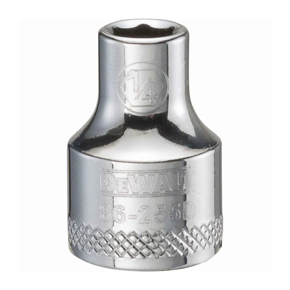 Douille standard courte à entraînement carré de 3/8" avec 6 pointes, 1/4''