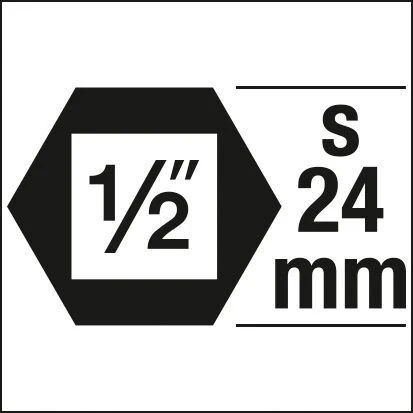 Impact Hazet douille tournevis machine dupliqué 6 pans carré creux 125 mm 6 pans extérieur 24 mm 24 mm 900SZ6-24 acheter à...