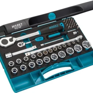 Jeu de clés à douilles Hazet carré creux 63 mm carré creux 125 mm profil traction 6 pans extérieurs profil Pozidriv PZ pro...