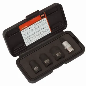 Jeu de douilles et embouts de frein à main Bahco 1/2" 5 pans 4 pièces BBR202P4 choisir à bas prix