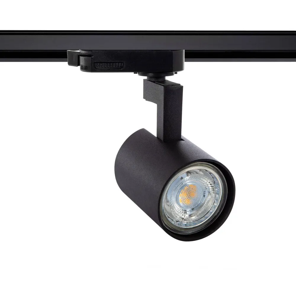 Projecteur à douille GU10 monophasé Jiuk monté sur rail