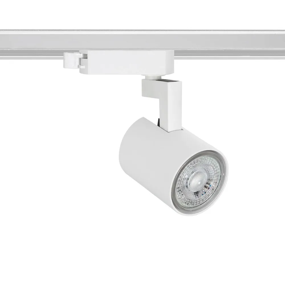 Projecteur à douille GU10 monophasé Jiuk monté sur rail