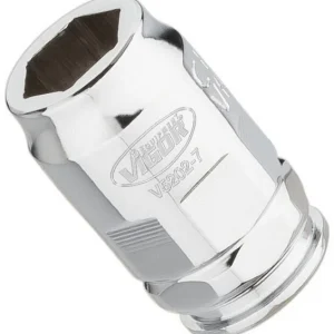 VIGOR Insert de majeur à douille super plat carré creux 63 mm (1/4") profil hexagonal extérieur 7 mm lot de 5 V52...