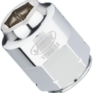 VIGOR insert de majeur à douille super plat carré creux 125 mm (1/2 pouce) profil à six pans extérieurs 12 mm V7202-12 ach...
