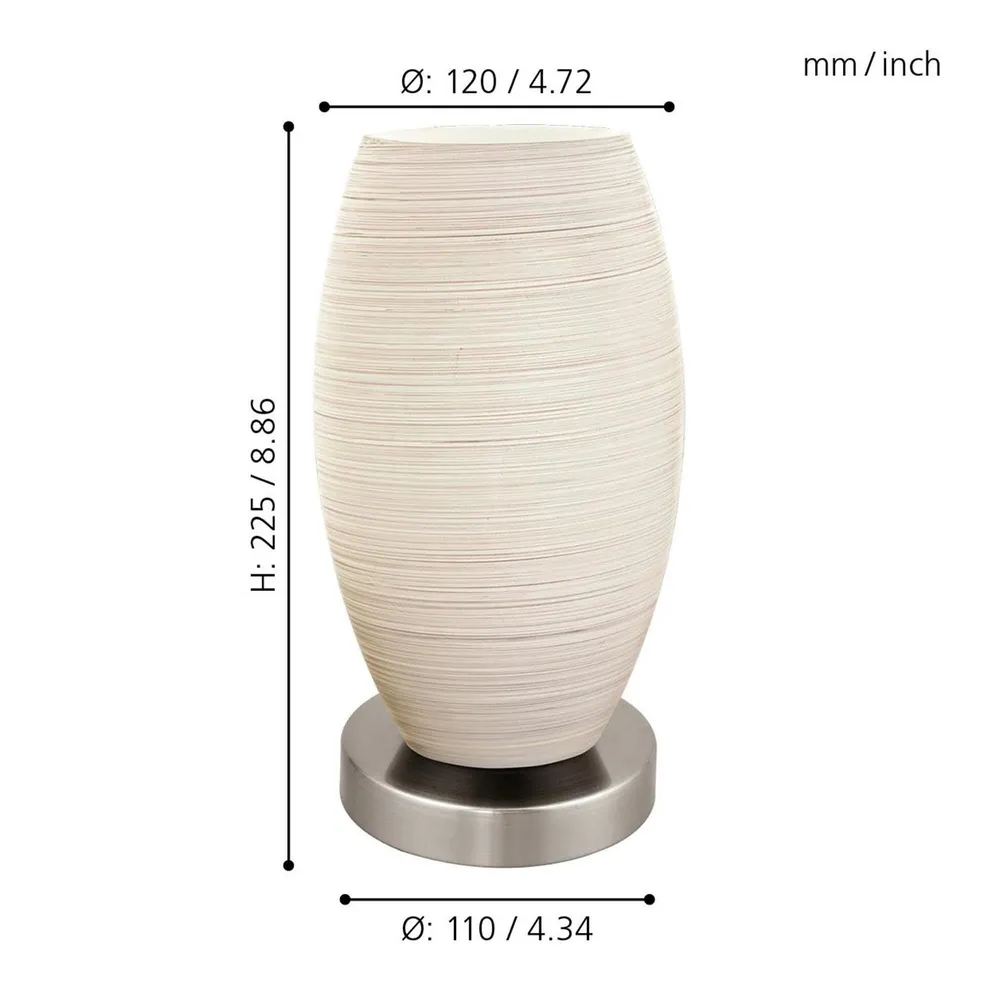 Lampe de sol verre nickel mat BATISTA 3 E27 1X40W avec Abat-Jour Inclus