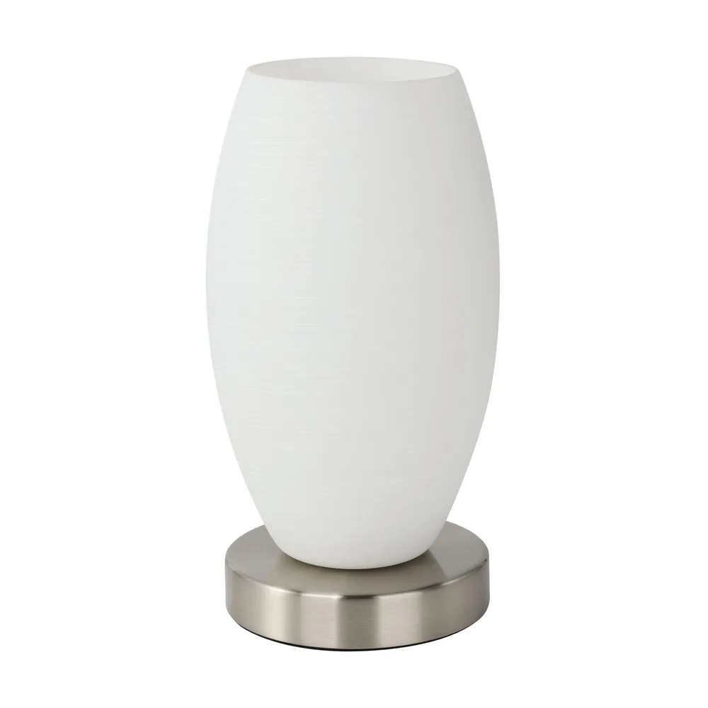 Lampe de sol verre nickel mat BATISTA 3 E27 1X40W avec Abat-Jour Inclus