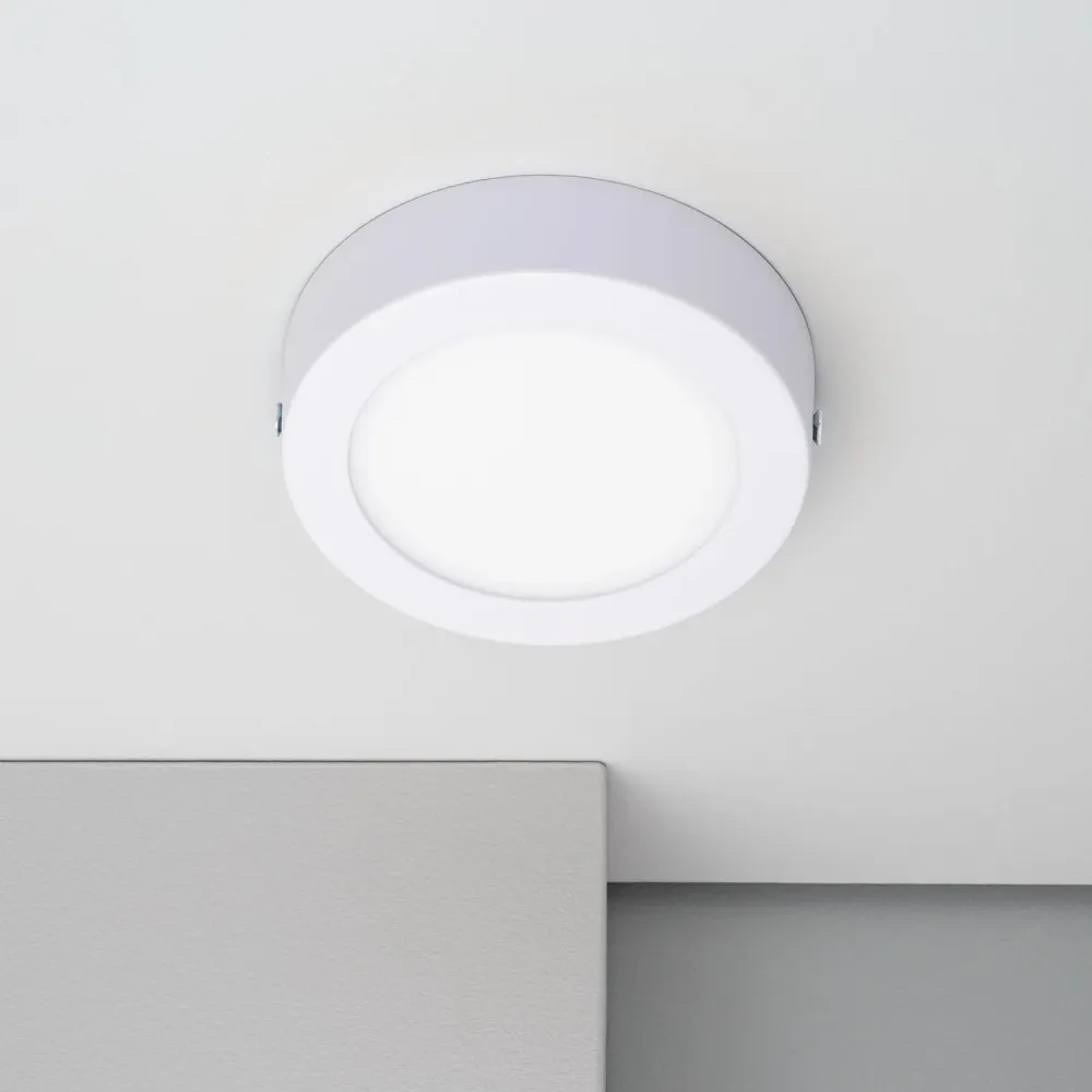 Luminaire en aluminium rond 6W LED Ø110mm, CCT ajustable, Galán SwitchDimm (Certifié CE)