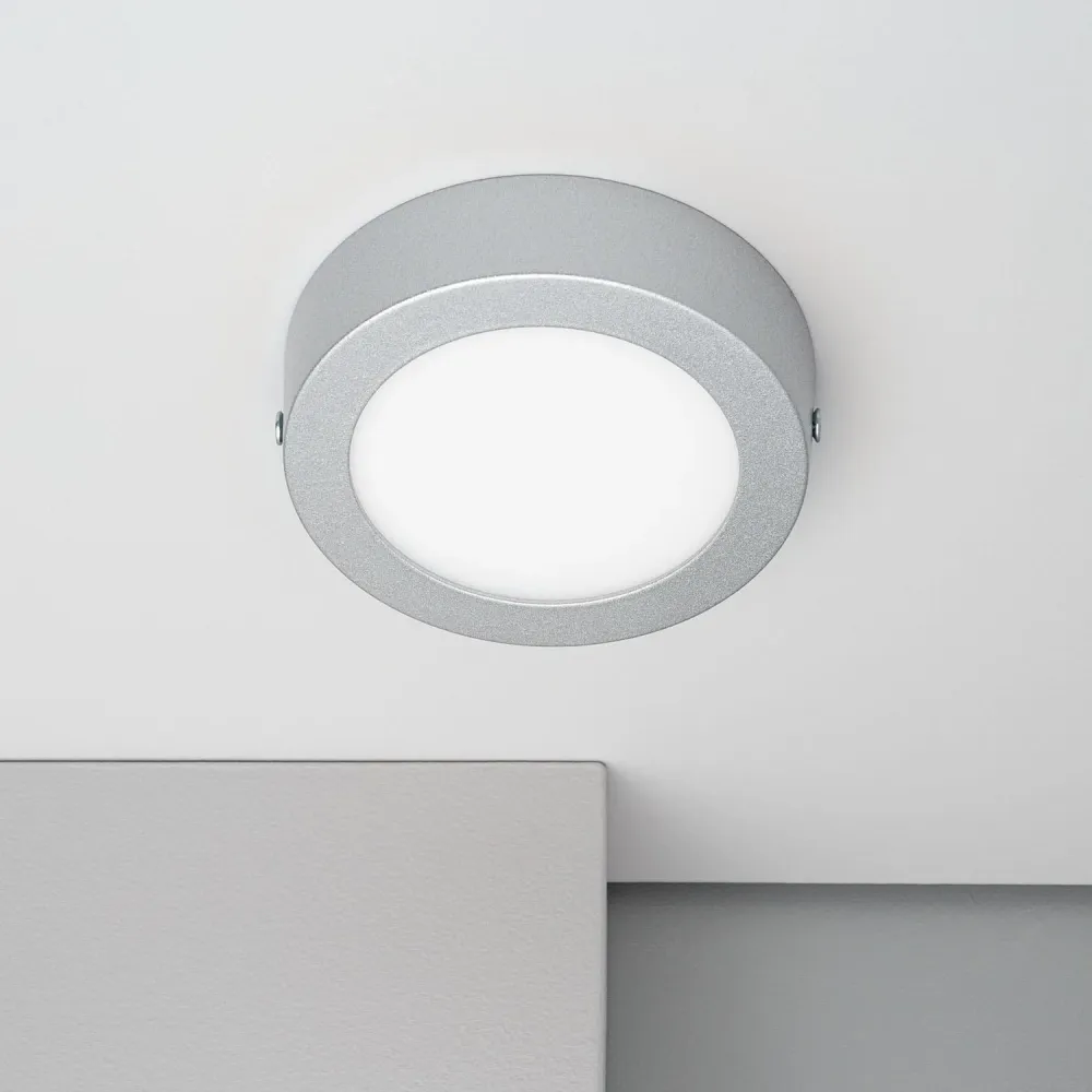 Luminaire en aluminium rond 6W LED Ø110mm, CCT ajustable, Galán SwitchDimm (Certifié CE)