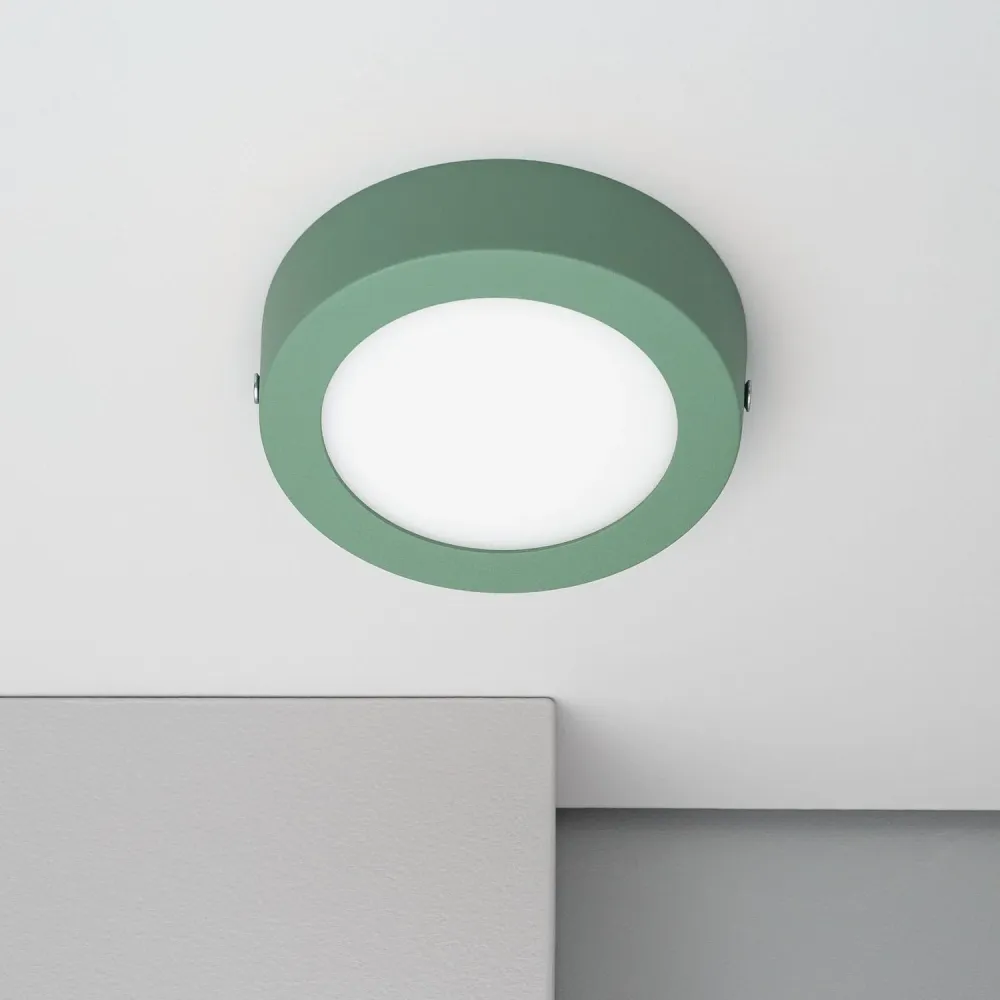 Luminaire en aluminium rond 6W LED Ø110mm, CCT ajustable, Galán SwitchDimm (Certifié CE)