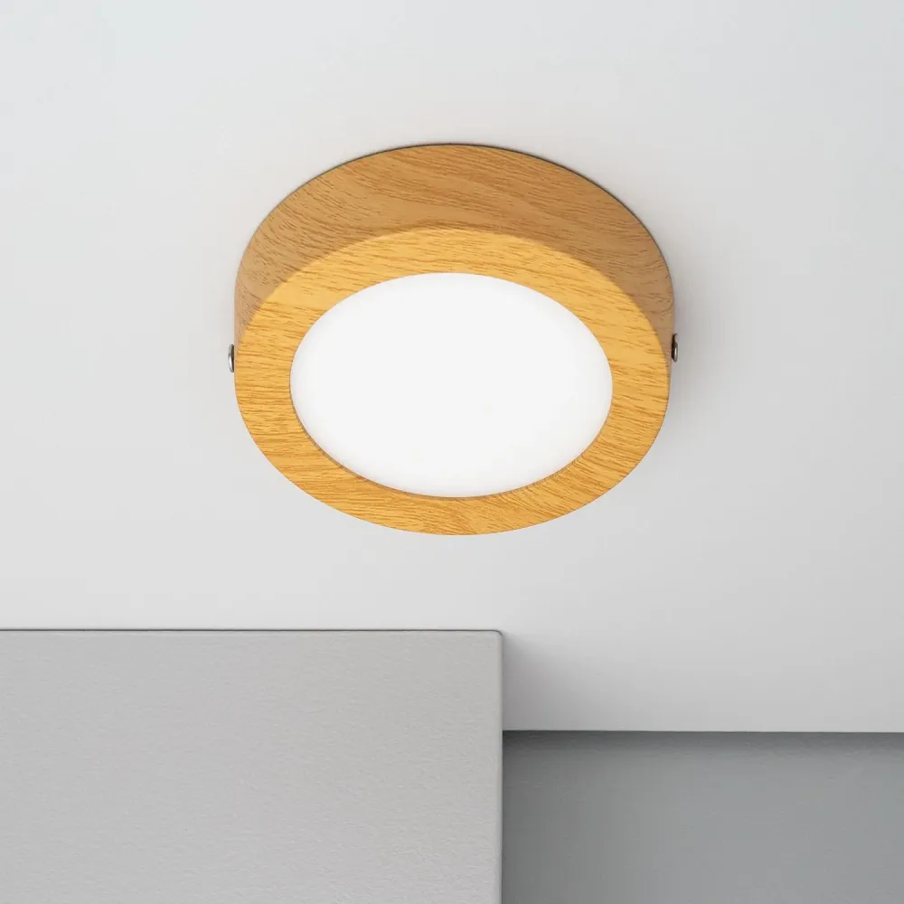 Luminaire en aluminium rond 6W LED Ø110mm, CCT ajustable, Galán SwitchDimm (Certifié CE)