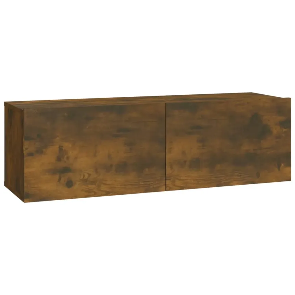 Mitigeur mural Ensemble de meubles armoire buffet TV télévision salon chambre séjour 3 pièces chêne fumé bois d'ingénierie...