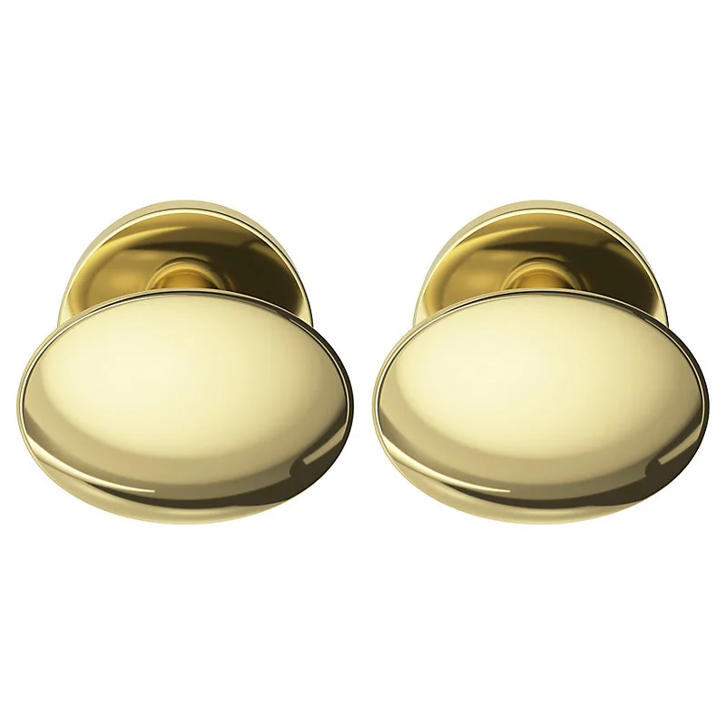 Bouton de porte duo ovale GoodHome or Ø. 65mm x l.45 x H. 66mm