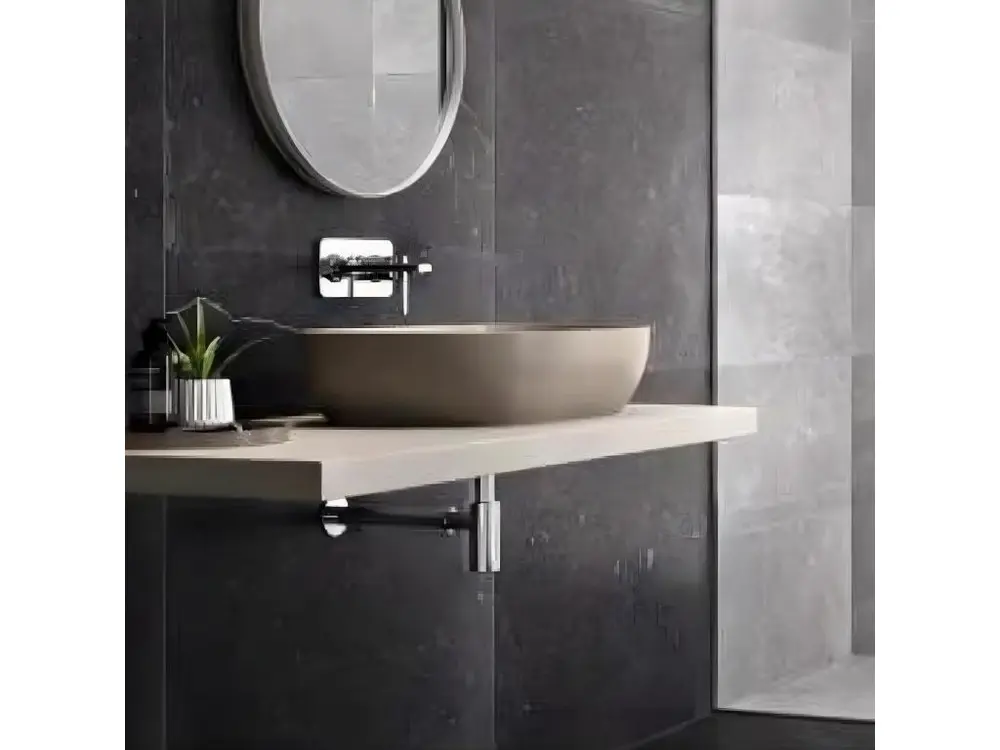 Lavabo duo vasque à poser VITRA Outline, ovale - vison mat | Haut de gamme
