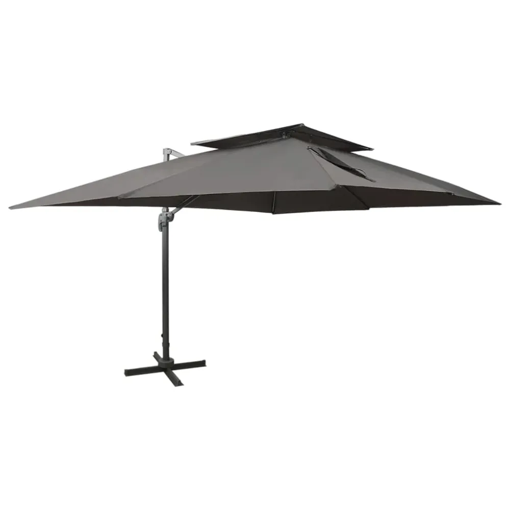 Parasol déporté à duo toit anthracite 400 x 300 cm 02_0008565