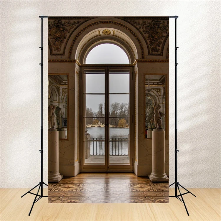 Toile de fond Maternité Balcon Fenêtre Française Ornée GTY2-10