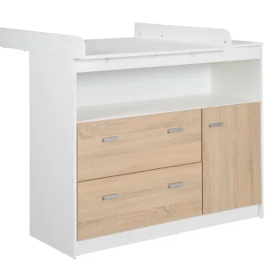 Wickelkommode 'Gabriella' mit Wickelansatz, 2 Schubladen, 1 Tür, 1 offenes Fach, Wickelhöhe: 90 cm