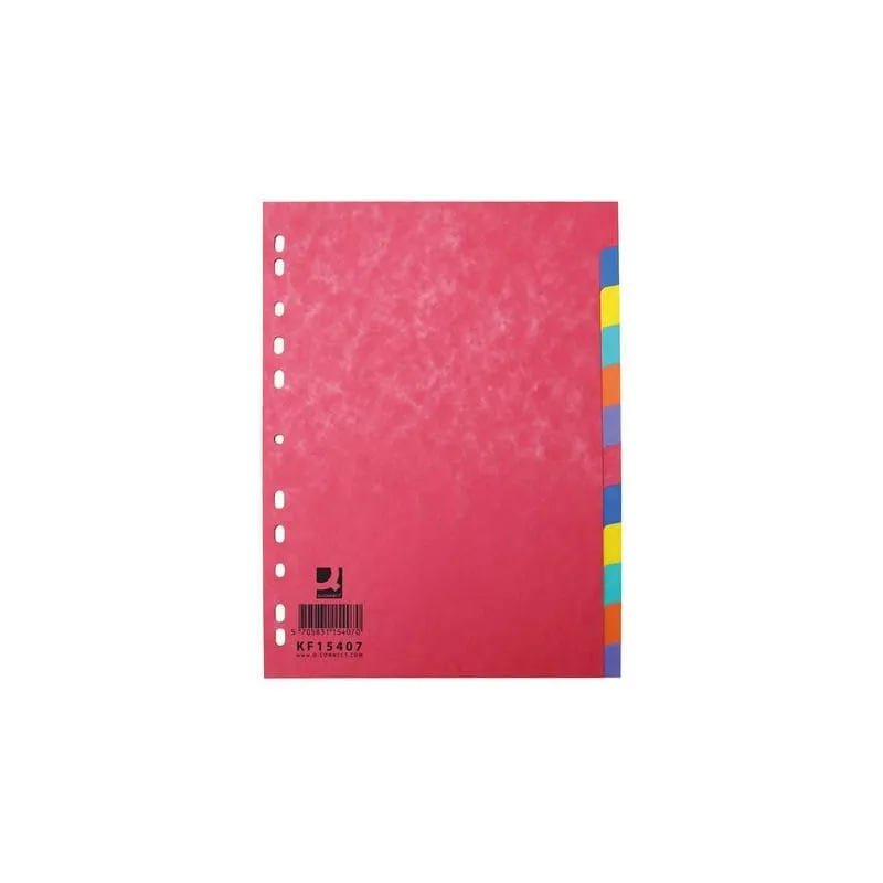 Intercalaires carte lustrée x 12 Q-CONNECT pour connexions rapides