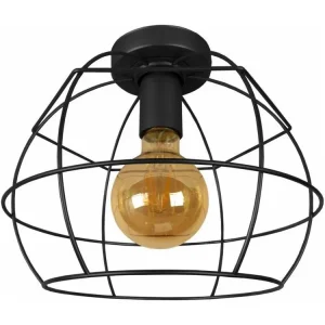 Acier Inoxydable Plafonnier filaire globe noir28 cm..