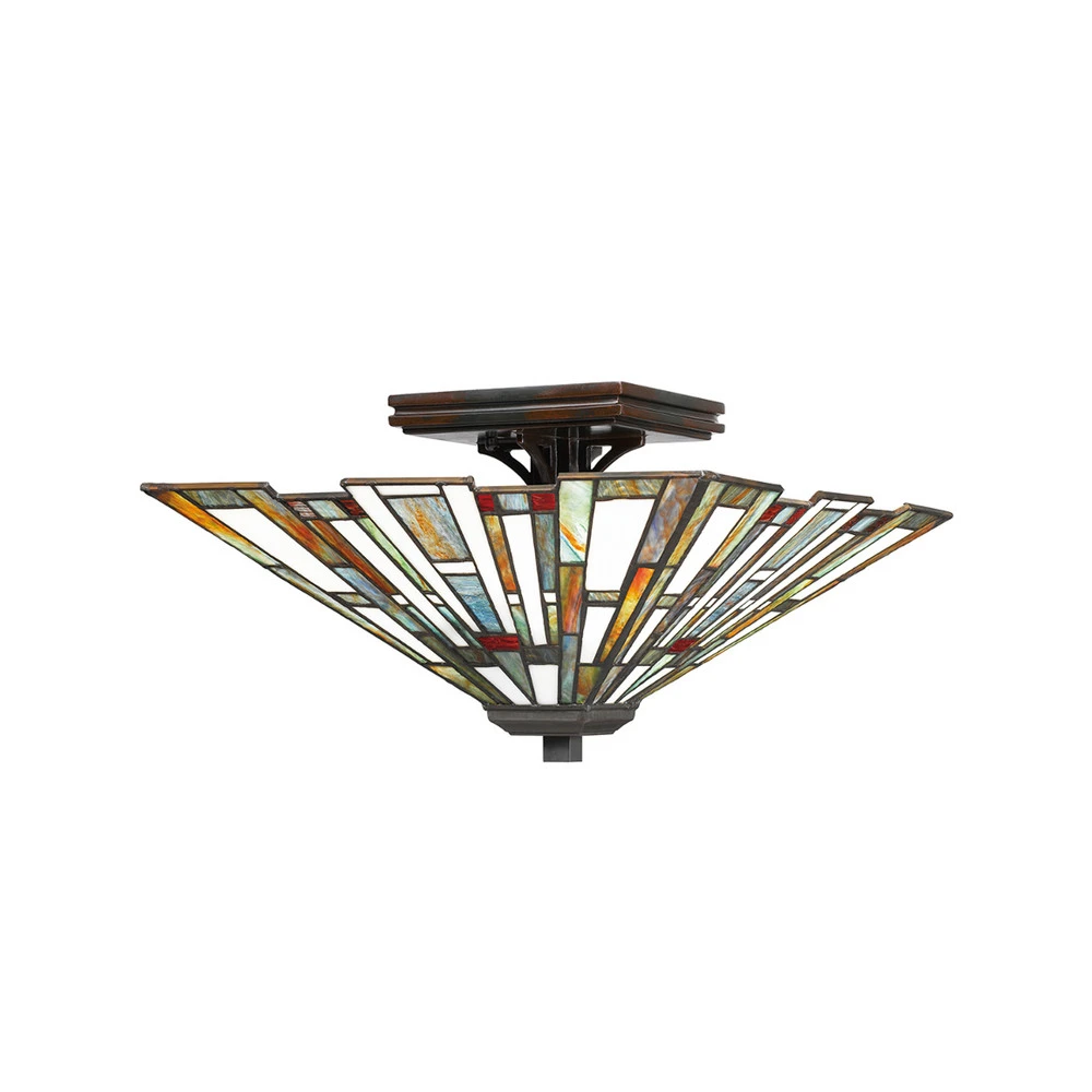 Plomb chromé Plafonnier Maybeck au design Tiffany